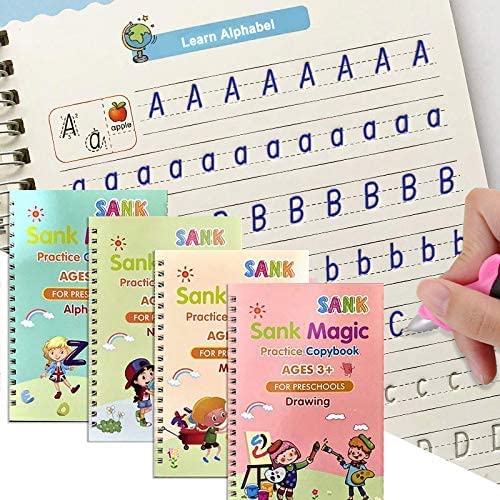 Magic Book for Kids, Sank Magic Practice Copybook Number Tracing Book for Pre-Schoolers