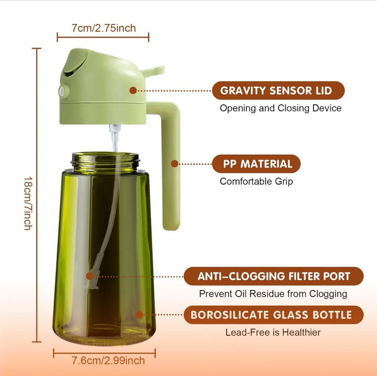 Oil Sprayer for Cooking Dispenser Bottle Spray | Oil Sprayer for Air Fryer, Salad,BBQ,Roastin