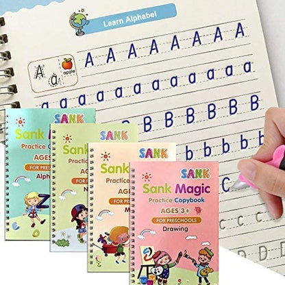 Magic Book for Kids, Sank Magic Practice Copybook Number Tracing Book for Pre-Schoolers