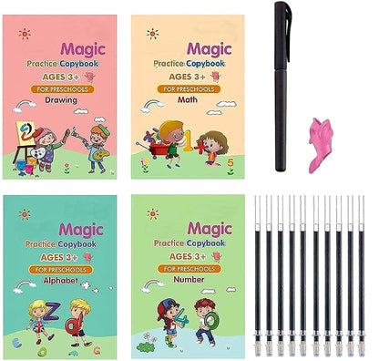 Magic Book for Kids, Sank Magic Practice Copybook Number Tracing Book for Pre-Schoolers