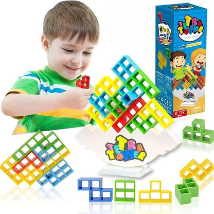 Swing Tower Stacking Blocks Balance Game (Multicolor)